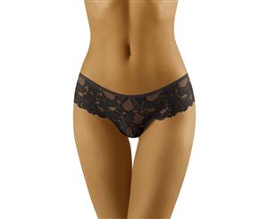 Wolbar Deva Floral Lace Brief - Black