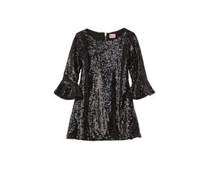 Zoe Ltd Sequin Flare Sleeve Dress