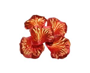 240 Metallic Orange Rose Petals 5x5cm Weddings Valentines Day Party Theme