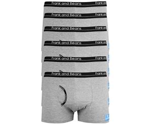 6x - Boxer Briefs Frank and Beans Underwear Mens Cotton S M L XL XXL Trunks - Grey