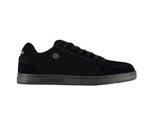 Airwalk Mens Brock Skate Shoes Lace Up Suede Accents Sport Trainers Sneakers - Black