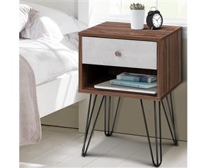 Bedside Tables Drawers Side Table Storage Cabinet Bedroom Wood Lamp Unit