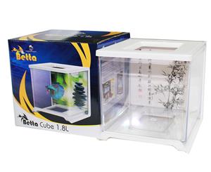 Betta Cube Siamese Fighting Fish Tank (1.8 Litres) Aquatopia