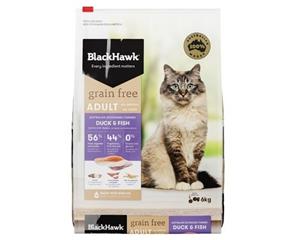 Black Hawk Cat Food Grain Free Duck and Fish 6kg- (CBHGFDF6)