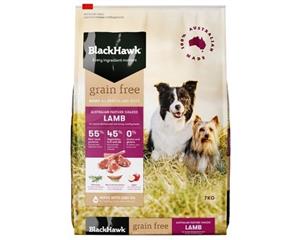 Black Hawk Grain Free Lamb Dog Food for Bones Muscles 7kg (DBHGFL7)