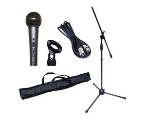 BravoPro MS1 Kit with Dynamic Microphone Boom Stand 5M XLR Cable and Carry Bag