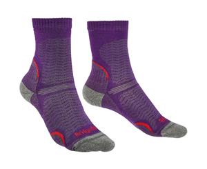 Bridgedale Womens Hike Ultra Light T2 Merino Walking Socks - Purple