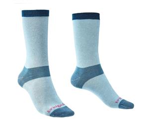 Bridgedale Womens Liner Coolmax Base Layer Walking Socks - Sky