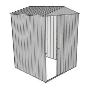 Build-a-Shed 1.5 x 1.5 x 2.3m Front Gable Single Sliding Door Shed - Zinc