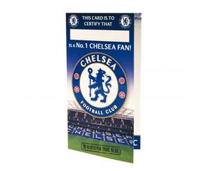 Chelsea Fc No 1 Fan Birthday Card (Blue) - TA2481