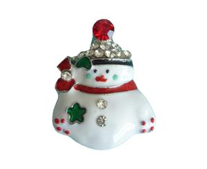 Christmas Snowman Crystal Slide Charm