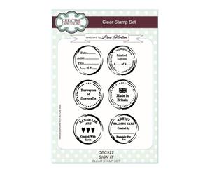 Creative Expressions - Sign It A5 Clear Stamp Set