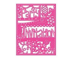 Die'sire Create-A-Card Cutting & Embossing Die Party Invitation