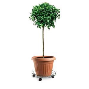 Eden 33cm Round Pot Plant Trolley With Rails