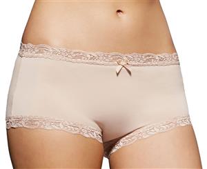 Fine Lines Women's Microfibre Boyleg Brief - Bare