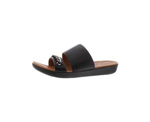 Fitflop Womens Delta Chain Leather Duocomff Slide Sandals