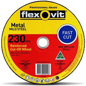 Flexovit 230 x 2.5 x 22.2mm Metal Cut Off Disc