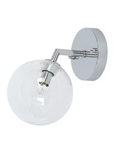 Folly 1 Light IP44 Wall Bracket in Chrome/Clear