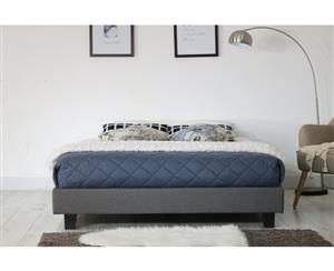 Istyle Divan King Bed Frame Base Fabric Grey