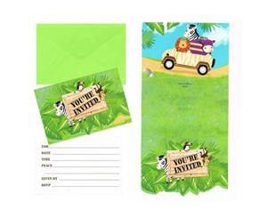 Jungle Safari Adventure Invites 8 Pack