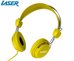 Laser Kids' Stereo Headphones - Yellow