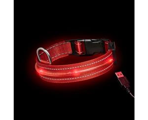 Loomo LED Dog Collar Red