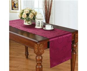 Luxurious Jacquard Tablecloth Table Runner Purple