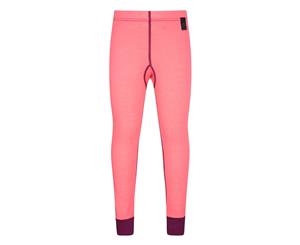 Mountain Warehouse Kids Thermal Pants Made from Merino Blend - Extra Warm - Pink