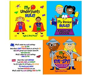 My Underpants Rule! My Tricky Eye-Spy! My Device Rules! Children's Books - Kate & Rod Power 3 Pack