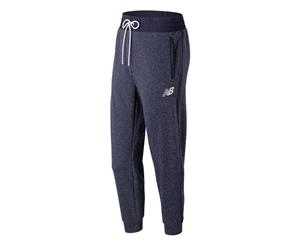 New Balance Women Fleece Jogging Pants Trousers Bottoms Ladies - Navy