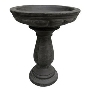 Northcote Pottery 37 x 47cm Cafestyle Villa Bird Bath - Charcoal