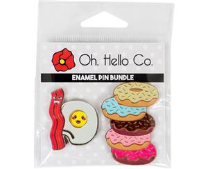 Oh Hello Enamel Pins 2 pack - Breakfast