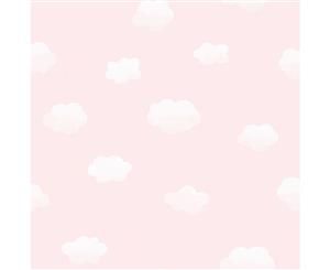 Over the Rainbow Cloudy Sky Wallpaper Pink (90992)