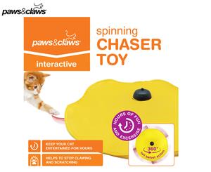 Paws & Claws Interactive Spinning Chaser Toy - Yellow