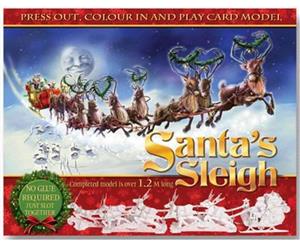 Press Out & Build Santa's Sleigh  Press out colour in and play card model