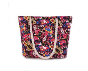 Printed Flower Women's Shopping Bag