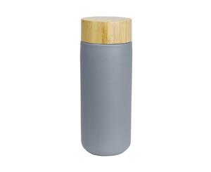 Robert Gordon Journey Stoneware Water Bottle with Bamboo Lid 320ml Matte Grey