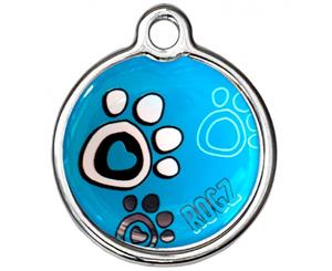 Rogz Tagz Metal Turquoise Paws