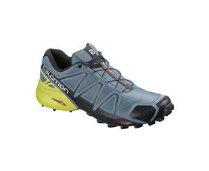 Salomon Men's Speedcross 4 Trail Running Shoe - Bluestone/Black/Sulphur Spring