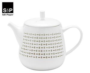 Salt & Pepper Lace Teapot - White