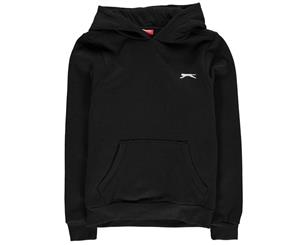 Slazenger Boys Fleece Hoody Hoodie Hooded Top Junior - Black