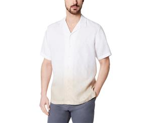 Tasso Elba Mens Lorenzo Linen Ombre Button-Down Shirt