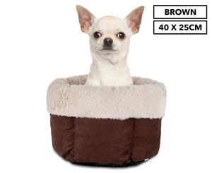 Trendy Pets 40x25cm Super Soft Pod Pet Bed - Brown