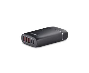 Wavlink USB3.0 with Dual Type-C 5 ports 45W Rugged Smart USB Charger