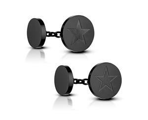 aaina & co Black Star Chain Cufflinks