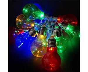 10 LED Edison Bulb Festoon Lights - Multicolour