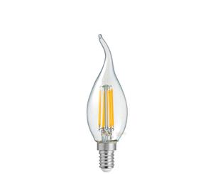 4 Watt Flame Tip Candle Dimmable LED Filament Bulb (E14) Clear