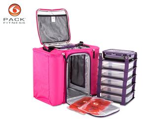 6 Pack Fitness Innovator 500 Carry Bag - Hot Pink/Purple