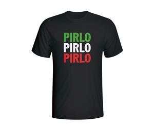 Andrea Pirlo Italy Player Flag T-shirt (black)