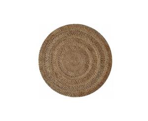 Anna Crochet Natural Circle Rug